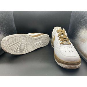 Nike Air Force 1 Low Top Brown And White New Sz 9 Mens/ Sz 10.5 Wmns Shoe